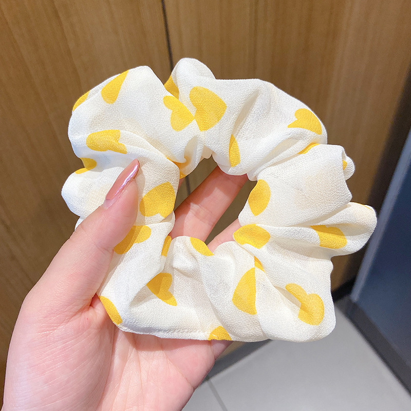 Temperamento floral intestino grueso anillo para el cabello bola femenina cabeza cuerda dulce cola de caballo cuerda para el cabello banda de goma de alta calidad accesorios para el cabello al por mayor