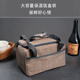工厂专供韩式磨砂牛津布午餐包加大手提便当包时尚休闲保鲜保温包