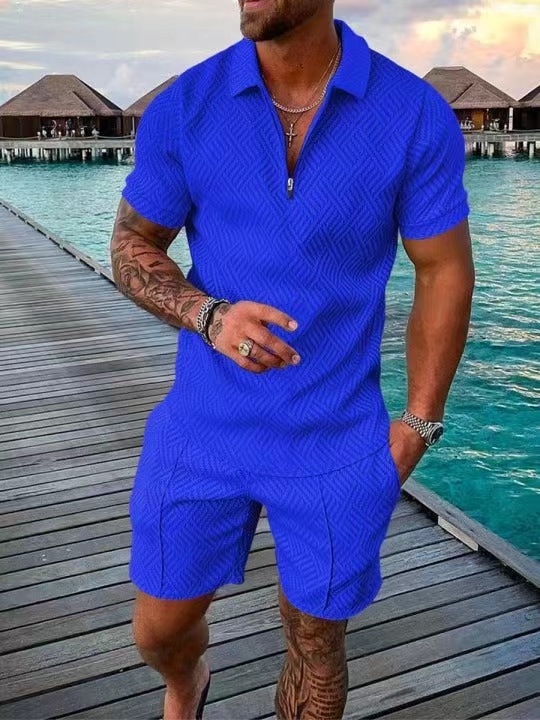 Men's Solid Color Shorts Sets Men's Clothing display picture 3