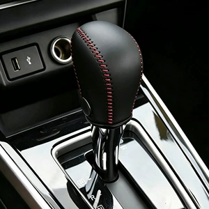 Leather car gear shift knob cover, hand-stitched, for Nissan 2012 New Sylphy, Qida, and Teana models. Also includes a handbrake cover and a gear shift cover