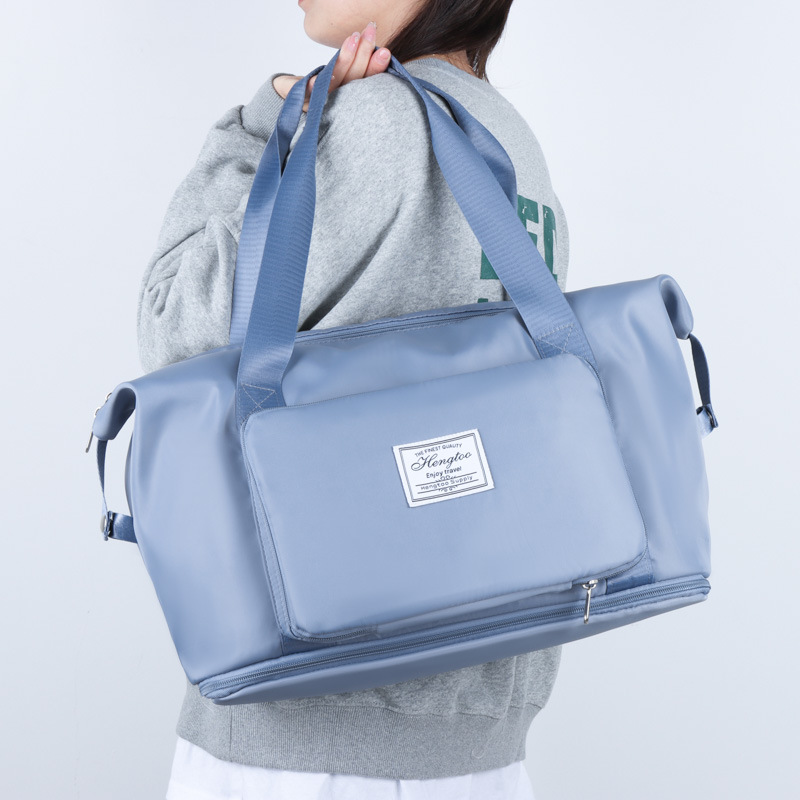 Bolsa de viagem de curta distância, bolsa esportiva com separação de itens secos e molhados, bolsa de bagagem multifuncional de grande capacidade para atividades ao ar livre, para homens e mulheres.