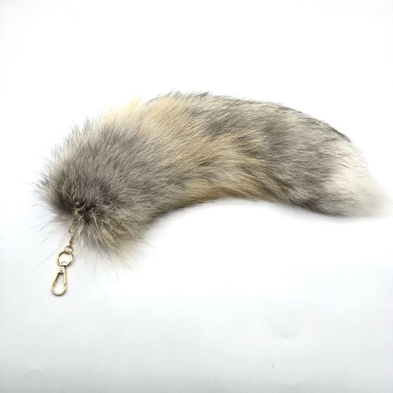 本物の毛皮のバッグの部品のキツネのしっぽの毛の掛け物の玄狐のショーの道具の映画とテレビの自動車の車はキーホルダーを掛けます。|undefined