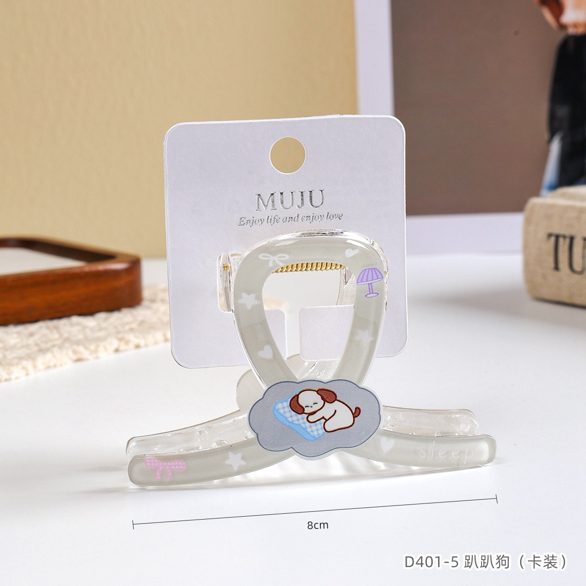 Clip de captura de tarjeta de niña lindo dibujo animado clip de cabello de PVC estudiante detrás de la cabeza tarjeta de cabello de mujer dulce joyería de cabello super clip de cabello image 11
