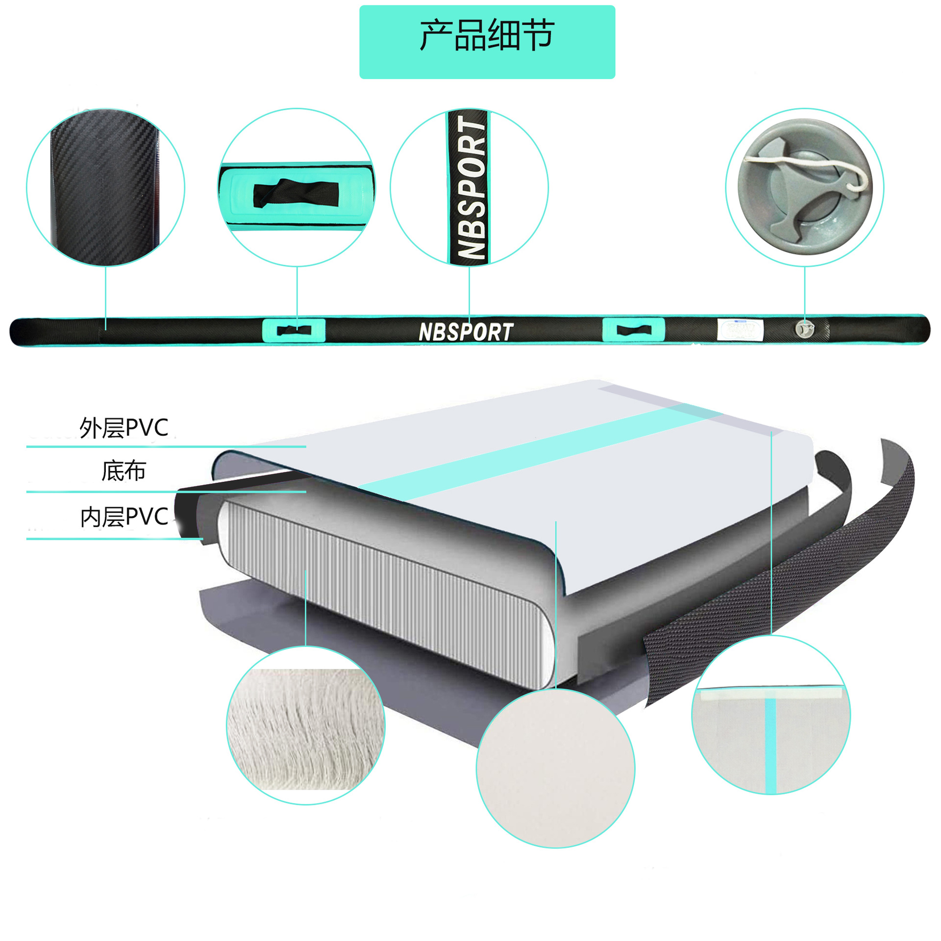 Cojín de aire para deportes interiores gimnasia inflable cojín de baile cojín de artes marciales cojín de taekwondo