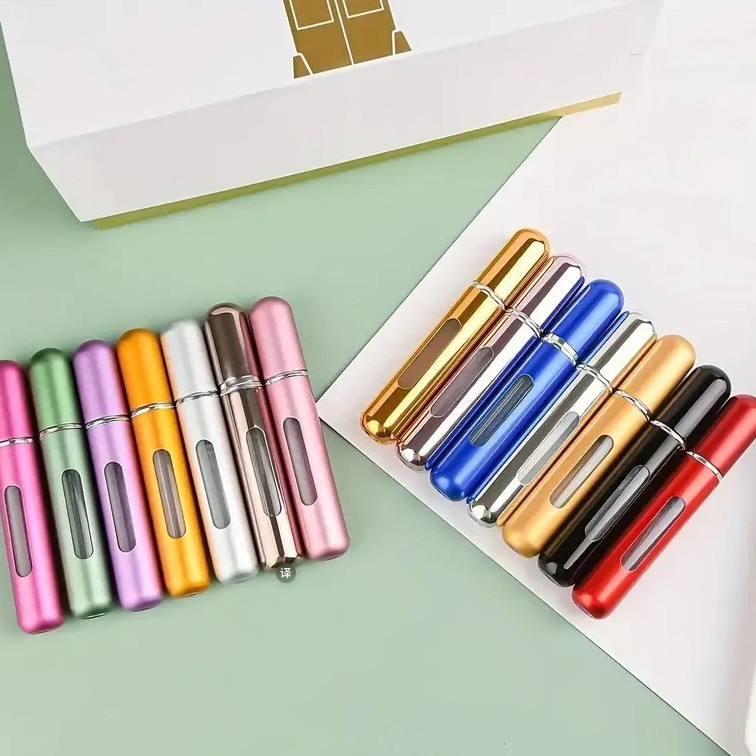 开小窗香水分装瓶便携迷你香水瓶化妆品液体小样瓶铝制细雾喷雾瓶