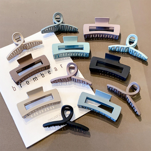 Korean style ins plastic square grabber simple temperament large back head hairpin bath fixed clip shark clip