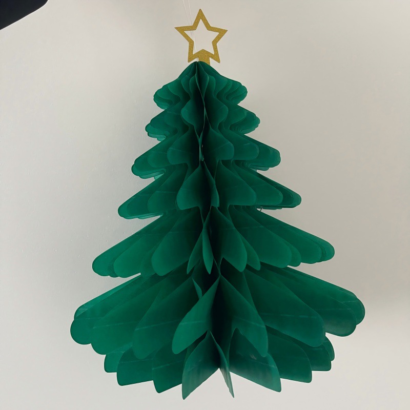 Decoraciones navideñas, gorros de Papá Noel, bolas de panal, bolas de papel, adornos para árboles de Navidad, decoración para centros comerciales, escuelas y festividades. image 10