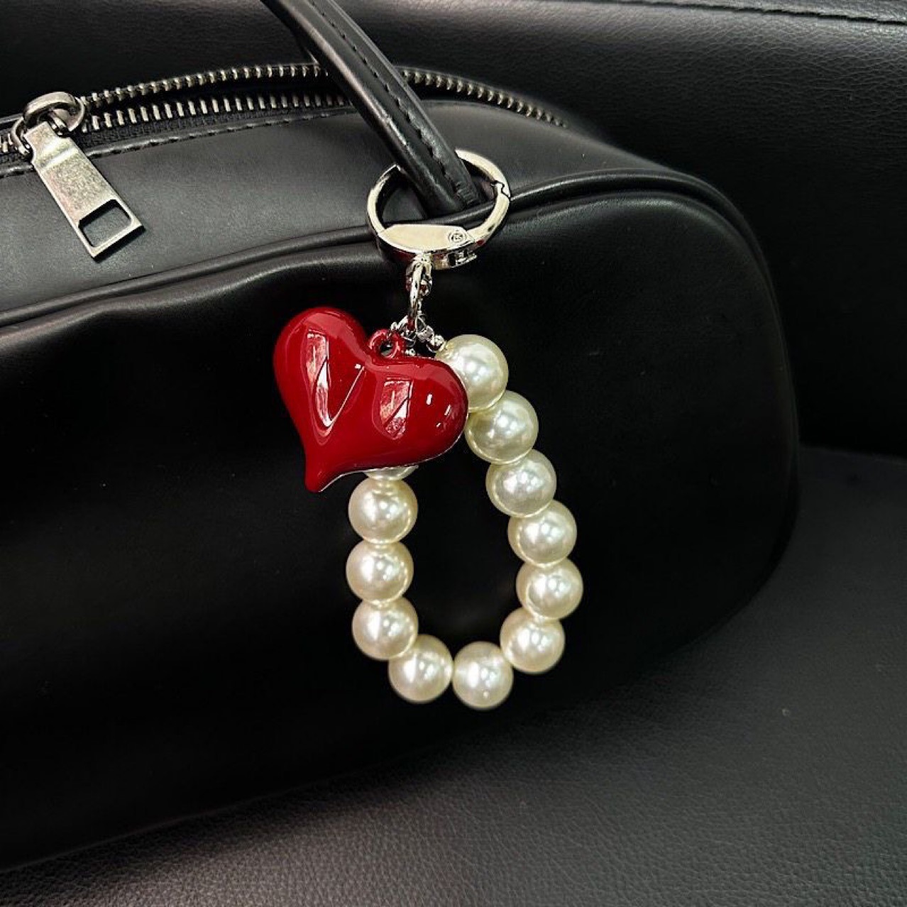 1 Piece Quantity Holiday, Daily Occasion 1 Piece Sweet Commute Heart Shape Bow Knot Acrylic Unisex Bag Pendant Keychain