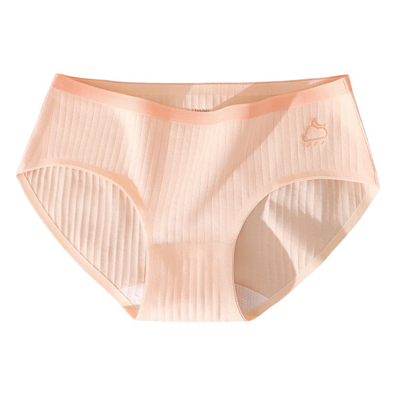 Algodón puro entrepierna antibacteriana de las mujeres transpirable Mediados de cintura triángulo de la muchacha japonesa pantalones cortos cabeza de algodón ropa interior sin costuras para las niñas