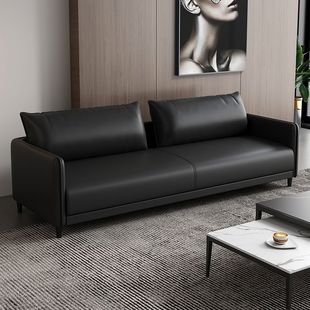 Office Sofa Business Reception Modern Simple Small Reception Negotiation Leather Sofa Office Sofa Coffee Table Combination