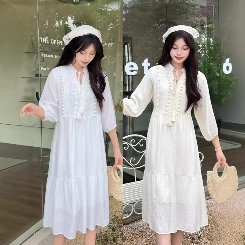 Plus Size 10mm Silk Georgette Dress Women's 2025 Summer New French Fungus Edge Mulberry Silk Long Skirt