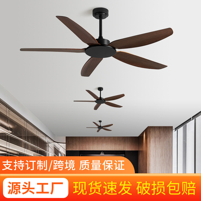Large Wind Industrial Retro Ceiling Fan Dining Room Living Room Household Fan Commercial Ceiling Variable Frequency Mute Light-free Electric Fan
