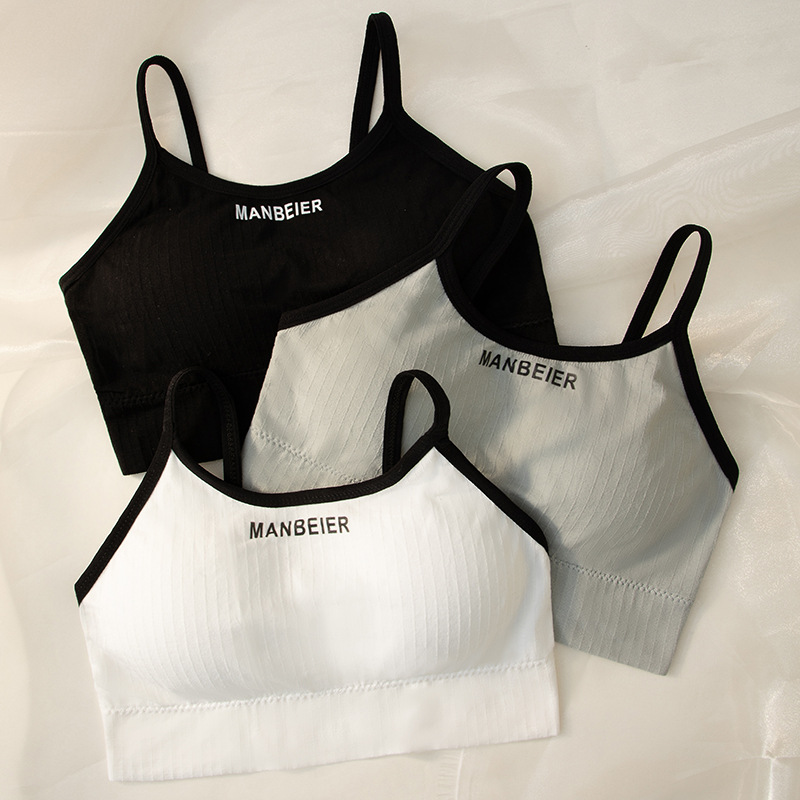 Underwire-free, shaping, non-sag strapless camisole for teenage girls, female students during development, high school students, bralette, push-up, halter top