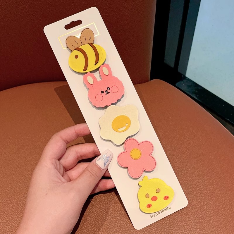 Niños velcro pegatinas de cabello para bebés lindos no dañados pegatinas de frangeo frente lateral broche de sudor broche de cabello