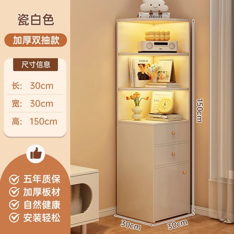 Gabinete de color de madera maciza estante de esquina sala de estar gabinete de almacenamiento de esquina dormitorio gabinete de esquina gabinete de almacenamiento gabinete triangular