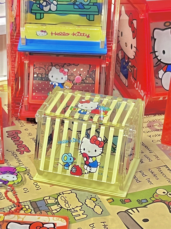 小红书同款hellokitty亚克力收纳盒kt猫首饰盒卡通桌面装饰摆件盒|undefined