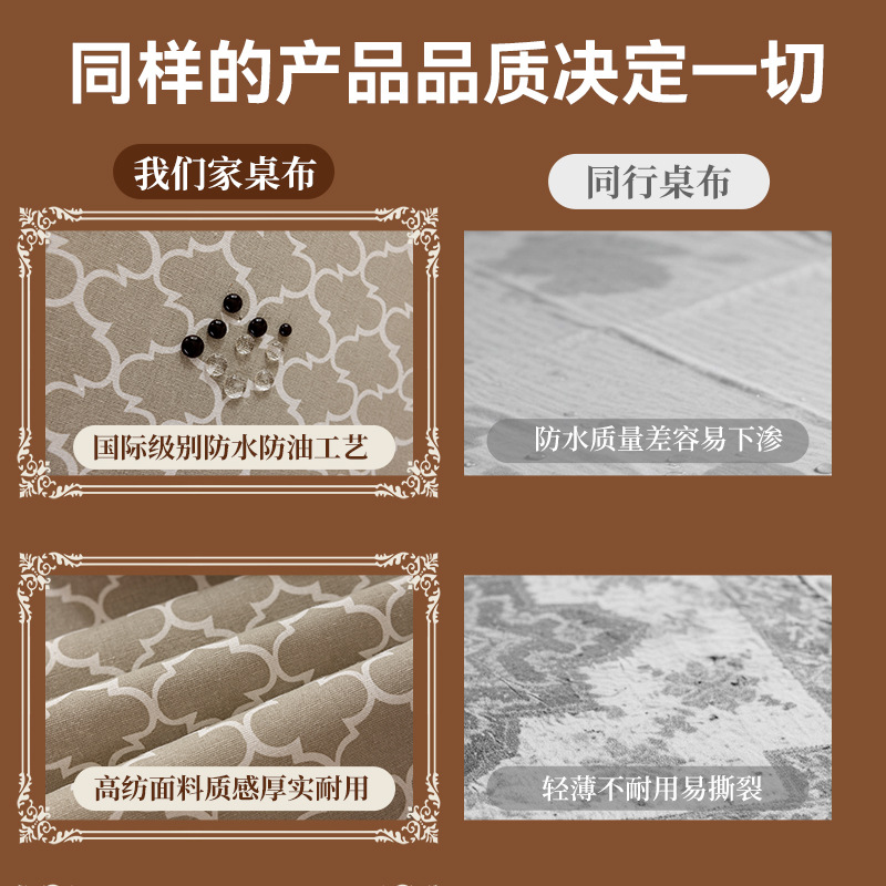 Mantel europeo con diseño de flores y farolillos, mantel rectangular de lujo ligero de alta gama, impermeable, antideslizante, resistente al desgaste, cubierta para mesa de centro, venta al por mayor