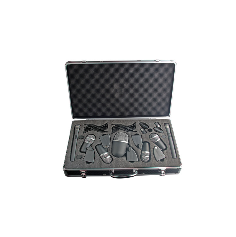 Set de Micrófonos para Batería e Instrumentos, Dinámico, para Grabación, Escenario e Instrumentos Musicales