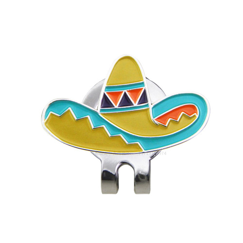 New golf hat clip mark detachable mark diamond magnet hat clip zinc alloy anti-rust ball mark gift