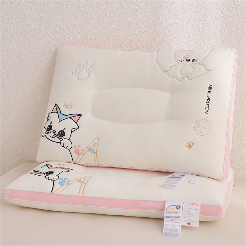 Little Greedy Cat 枕 子供用 大人用 親子頚椎枕芯 中学生寮 お昼寝枕 シングルペア|undefined