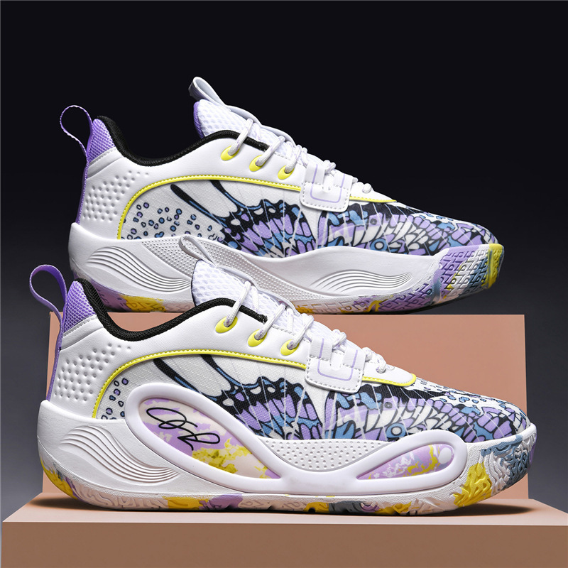 Tenis de Baloncesto de Corte Bajo para Hombre Cuero Sintético y Caucho para Cancha de Cemento y Pista