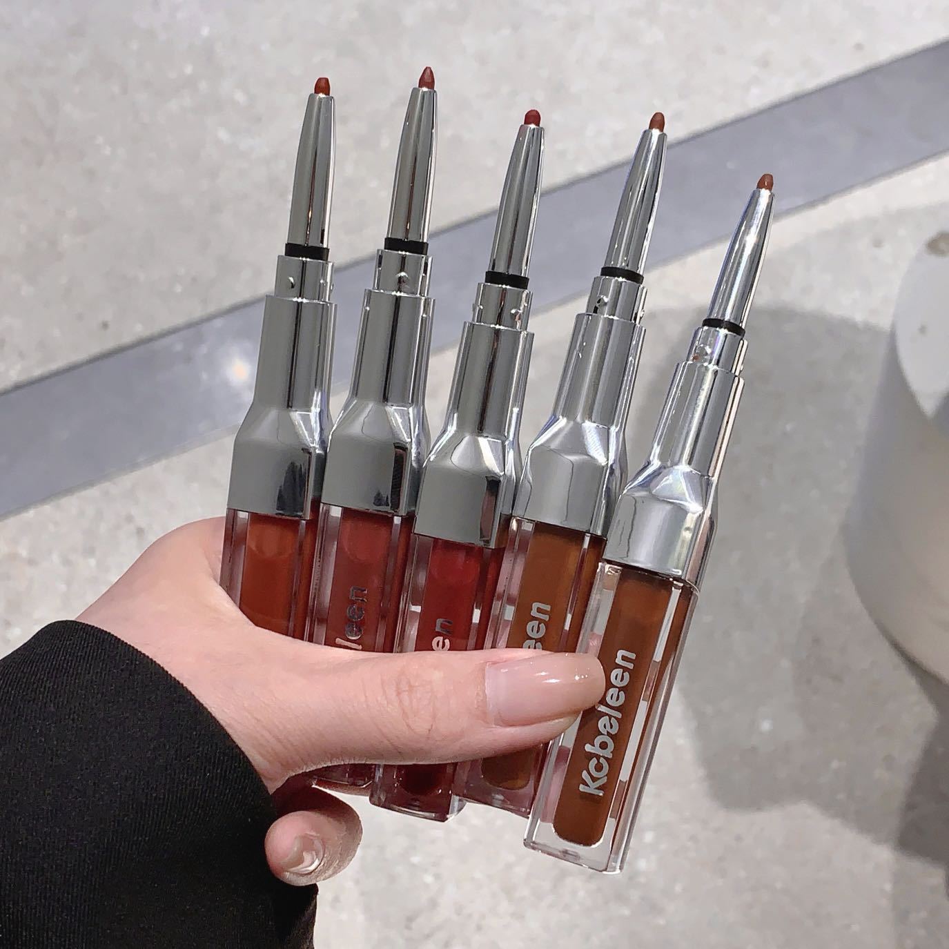 kobeleen double-headed lip gloss pen matte mirror surface two-in-one Lipstick velvet Fine, moist and chubby lip liner pen undefined