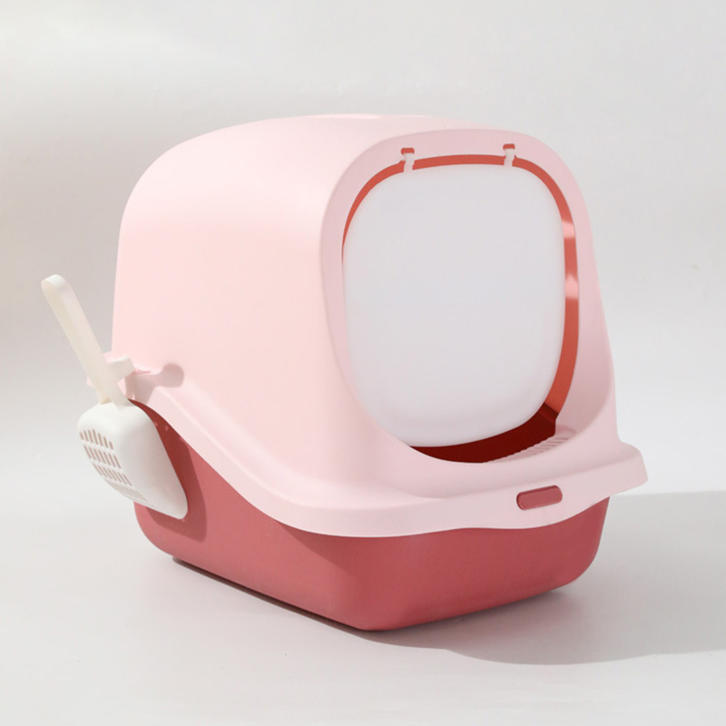 Caja de Arena para Gatos Original Completamente Cerrada, Extra Grande, con Tapa Abatible, Aislante de Olores, Anti-Salpicaduras, Diseñada Especialmente para Gatitos.