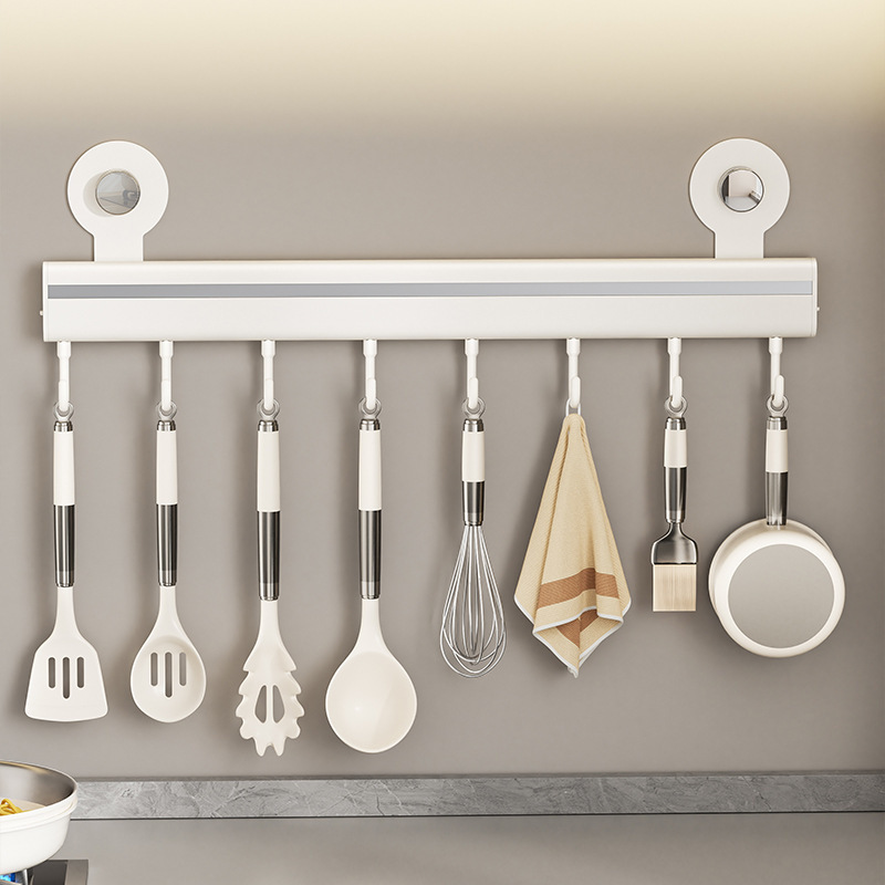 Bathroom Wall-Mounted Traceless Adhesive Hook, Movable Wall Rack, No-Drill Hanging Rod, Multi-Functional Kitchen Hook Bathroom Wall-Mounted Traceless Adhesive Hook, Movable Wall Rack, No-Drill Hanging Rod, Multi-Functional Kitchen Hook