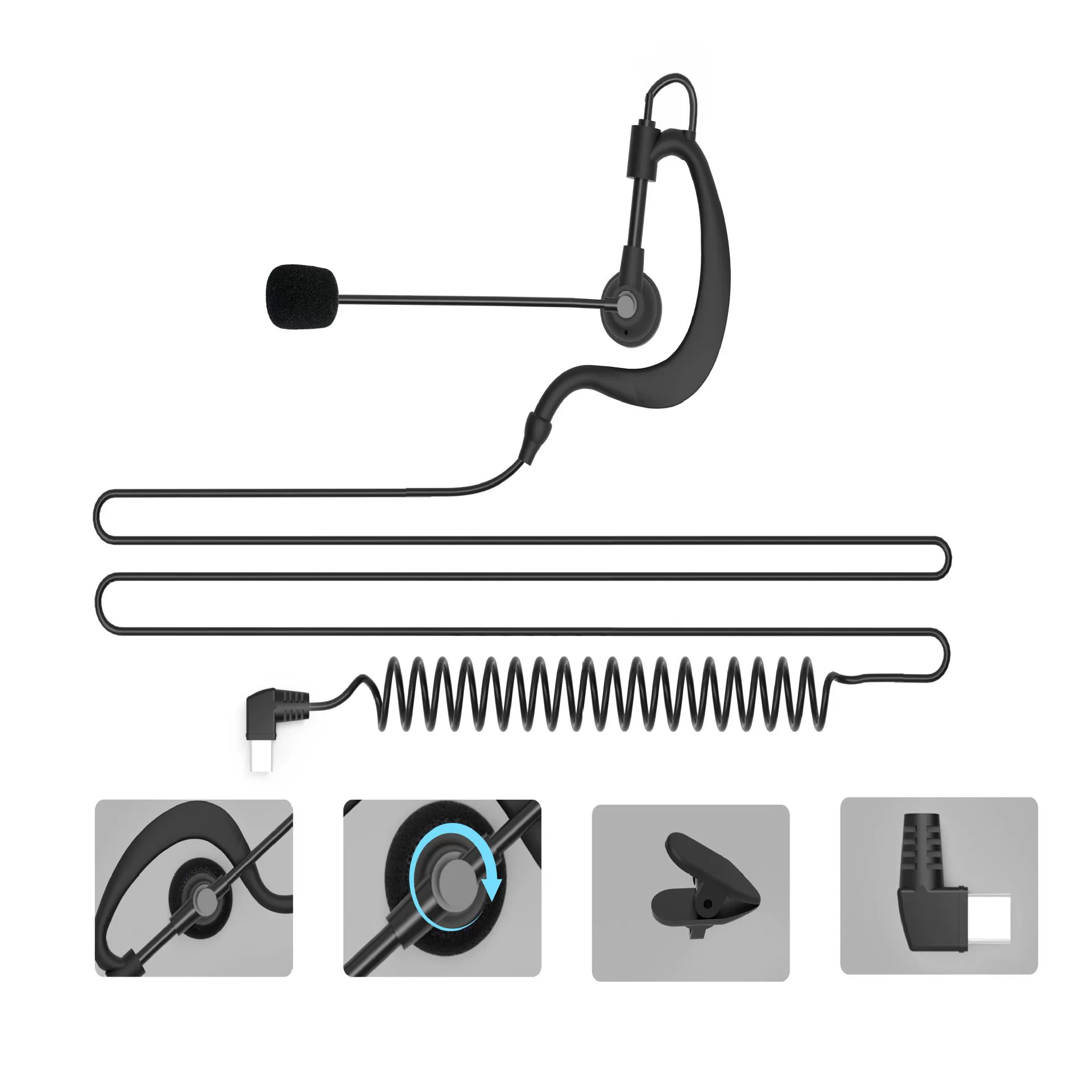 Наушники TPC с заушным креплением подходят для езды на мотоцикле V4plus/V6pro+.