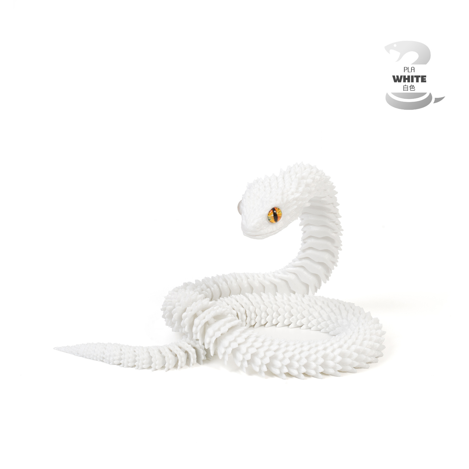 Transfronterizo impresión 3D serpiente viperas adornos hechos a mano modelo de animales de luz nocturna regalo de cumpleaños para niños juguetes impresos en 3D