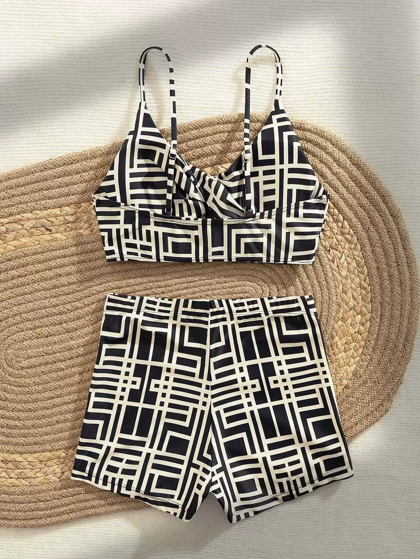 Sexy set, swimwear, split uniform, Amazon, European style, high waist