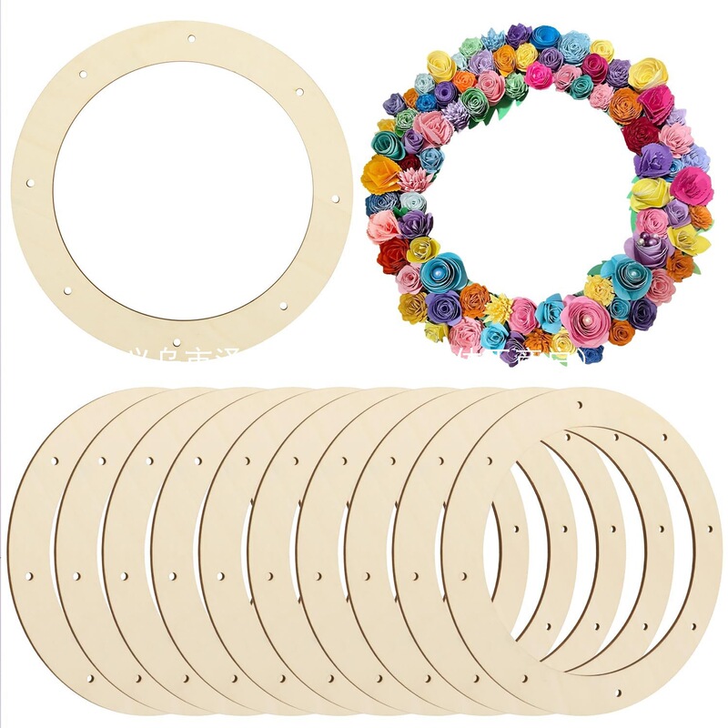 Cross-Border Amazon Wooden Crafts Wreath Slice Frame DIY Holiday Valentine's Day Easter Wedding Wooden Cross-Border Amazon Wooden Crafts Wreath Slice Frame DIY Holiday Valentine's Day Easter Wedding Wooden