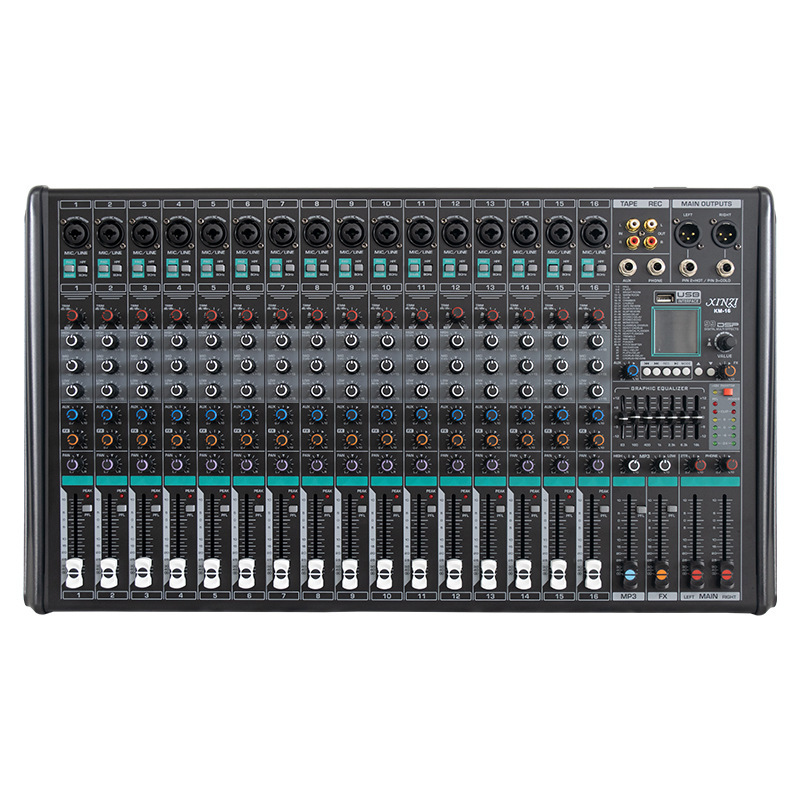 무대 성능 전문 12 방향 16 방향 리버브 믹서 DSP 효과 블루투스 균형 USB 회의 믹서