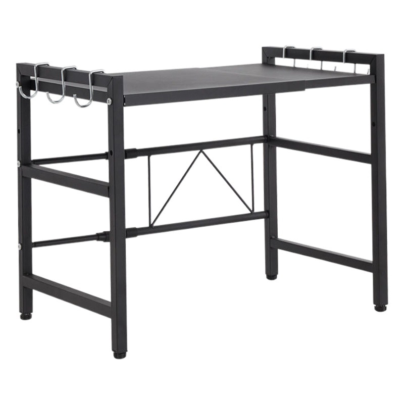 Retráctil estante del horno de microondas estante de almacenamiento de la cocina estante del horno hogar Cocina de arroz de doble capa estante de almacenamiento condimento