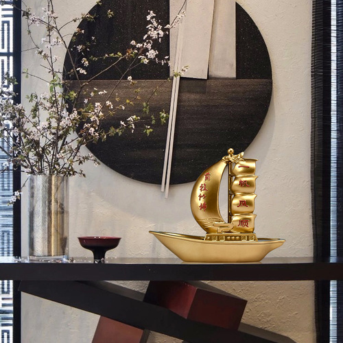 Factory direct sales Smooth Sailing Sailing Resin Ornaments Office Living Room Study Desktop Resin Crafts Wholesale