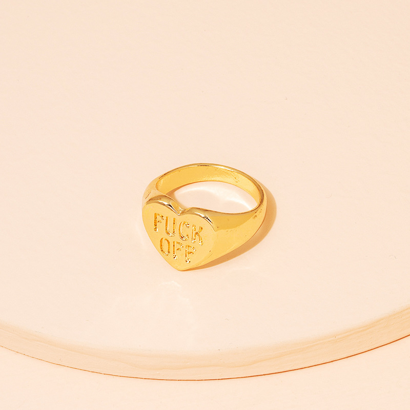 Nuevo Anillo De Moda Simple Carta Amor display picture 6