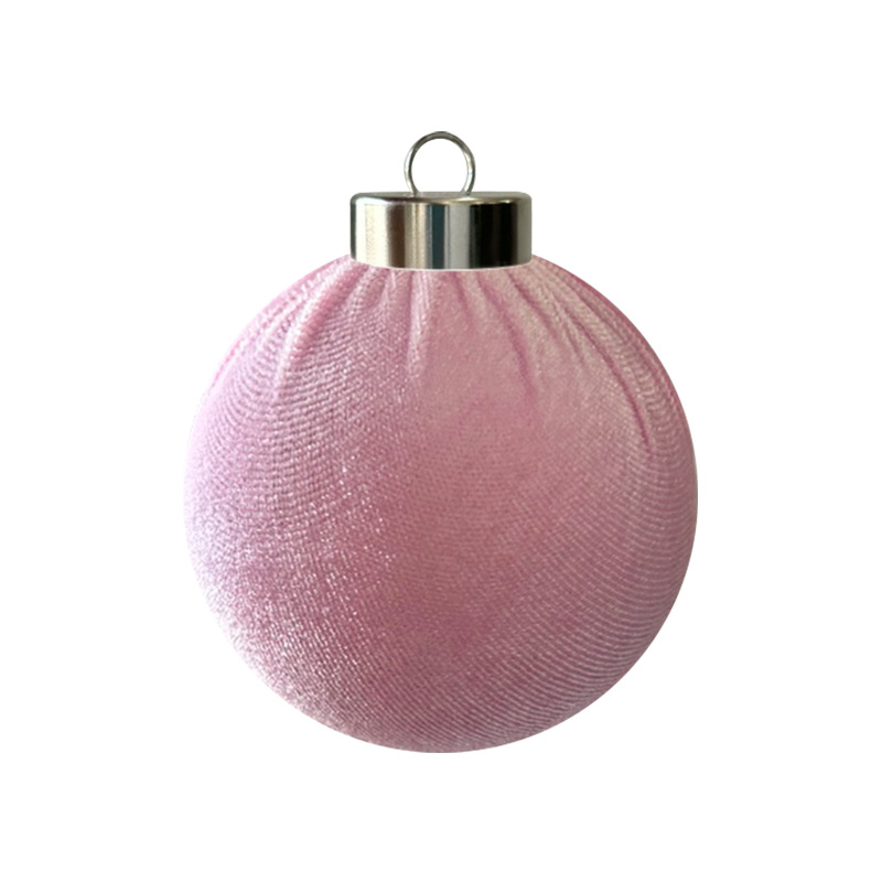 Venta directa de fábrica 6/8CM bola de tela decoración de bolas de Navidad decoración de Navidad adornos al por mayor