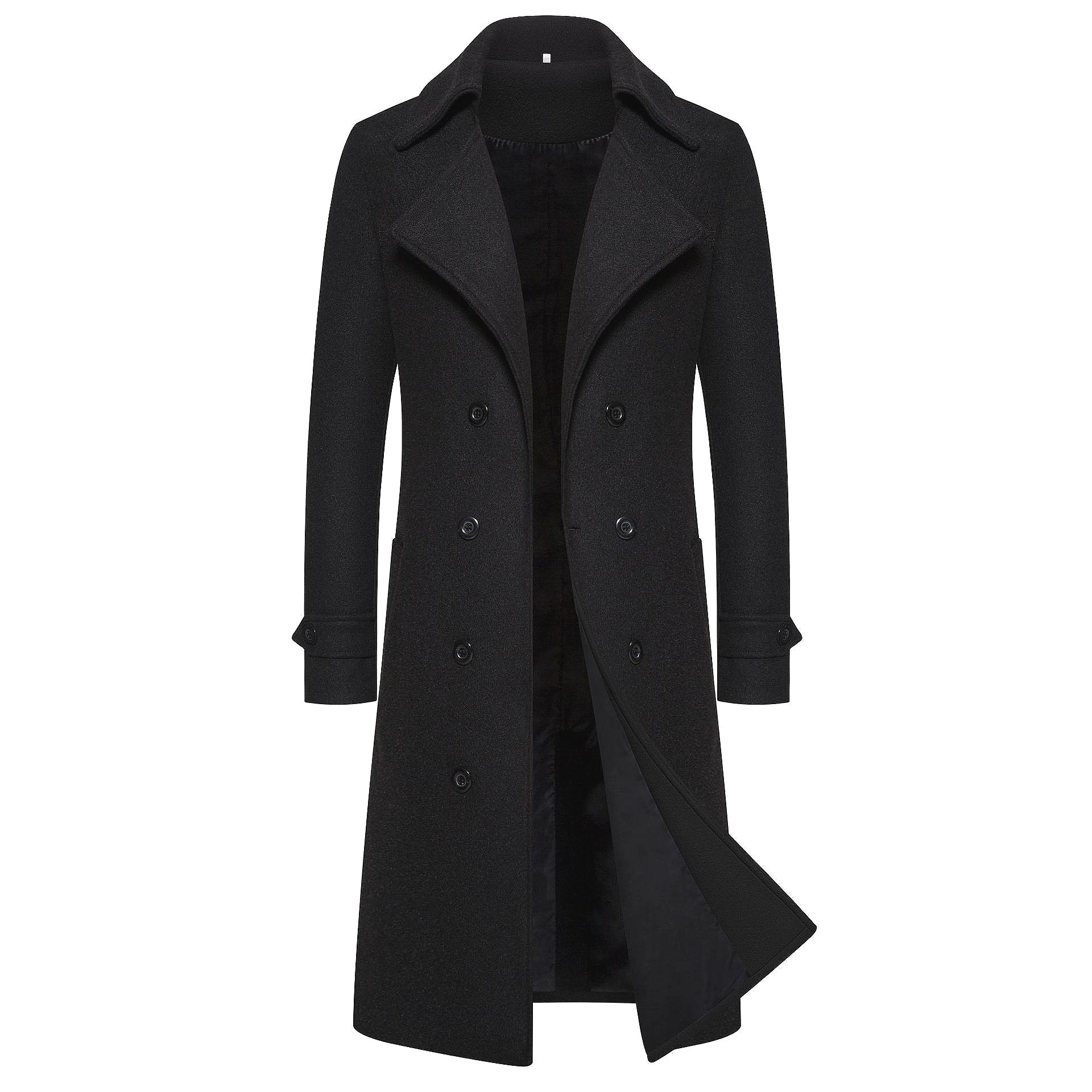 Woolen coat, trench coat, warm jacket, (Cross-border trading), slim fit