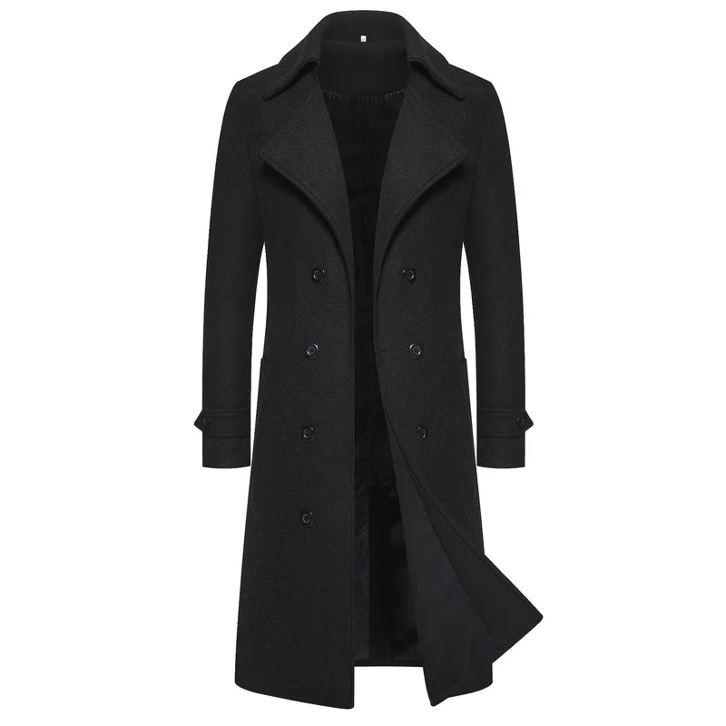 Woolen coat, trench coat, warm jacket, (Cross-border trading), slim fit