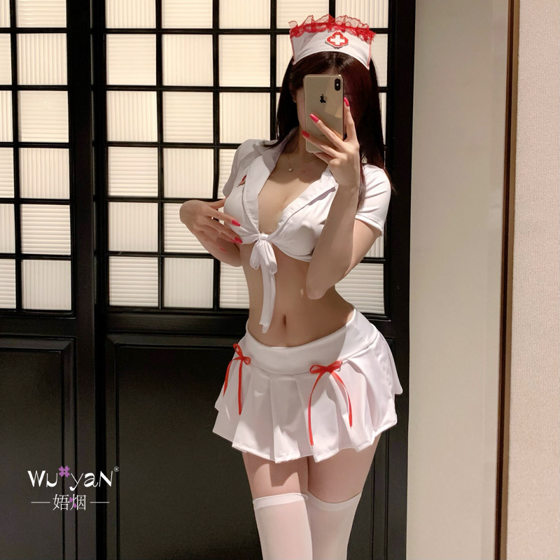 Sexy Nurse Lingerie for Couples, Large-Scale, Purple, Sexy Sleepwear