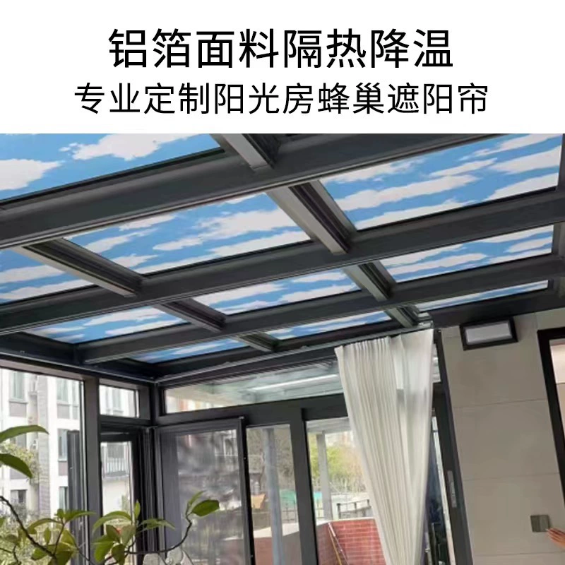 DTP9 Оптовая поставка Sunshine Fang Sun Shazen Delucting Refers Heating Full Automatic Electrical Honeycomb Curtain Balcony Window Covering