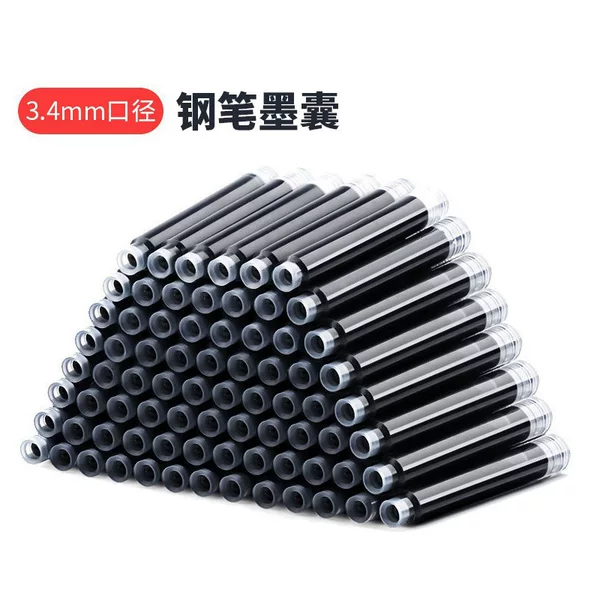 Wholesale 3.4 Ink Cartridges, Pack of 10, Black and Blue Ink, Blue Ink, Fountain Pen-Style Brush Pen, Non-Carbon Ink Cartridges