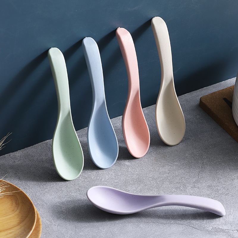 Wheat straw spoon children's eating spoon high temperature resistant…