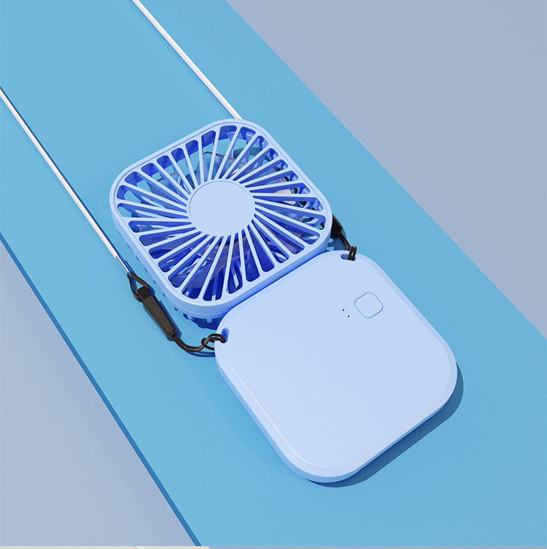 ポータブル怠け者屋外ストラップusb充電ファンは、カラー印刷ロゴギフトポケットファンに来ることができます|undefined