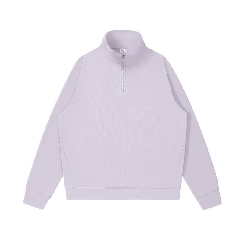 Transfronterizos semiabertos otoño-invierno con solapa de manga larga polo con cremallera corporativa chaqueta personalizada ropa de trabajo impresa logotipo comercio exterior