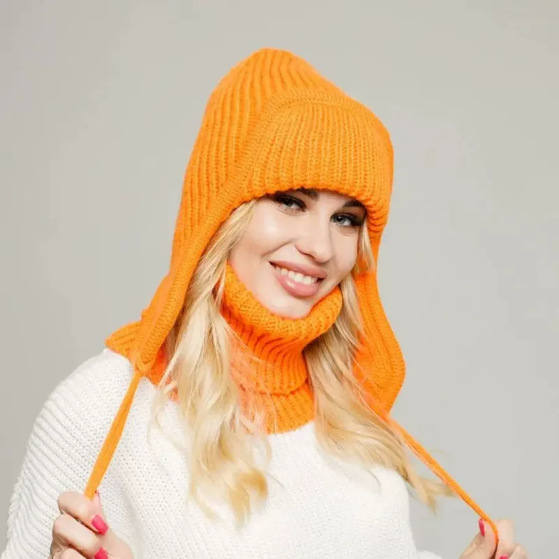 Комплект с флисом теплая knitted шапка со/scarf