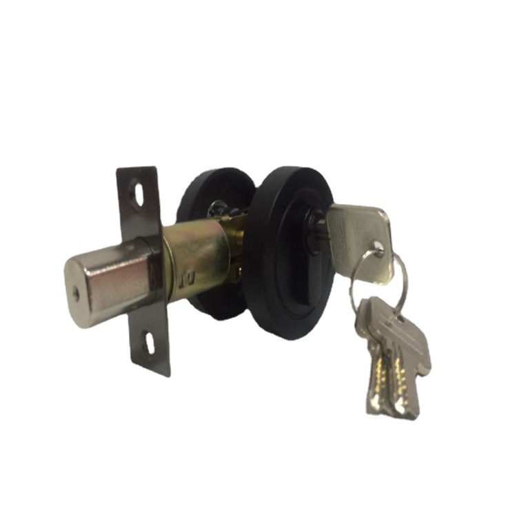 创奇呆锁锌合金闭锁室内木门单双面闭锁无把手圆家用辅助锁