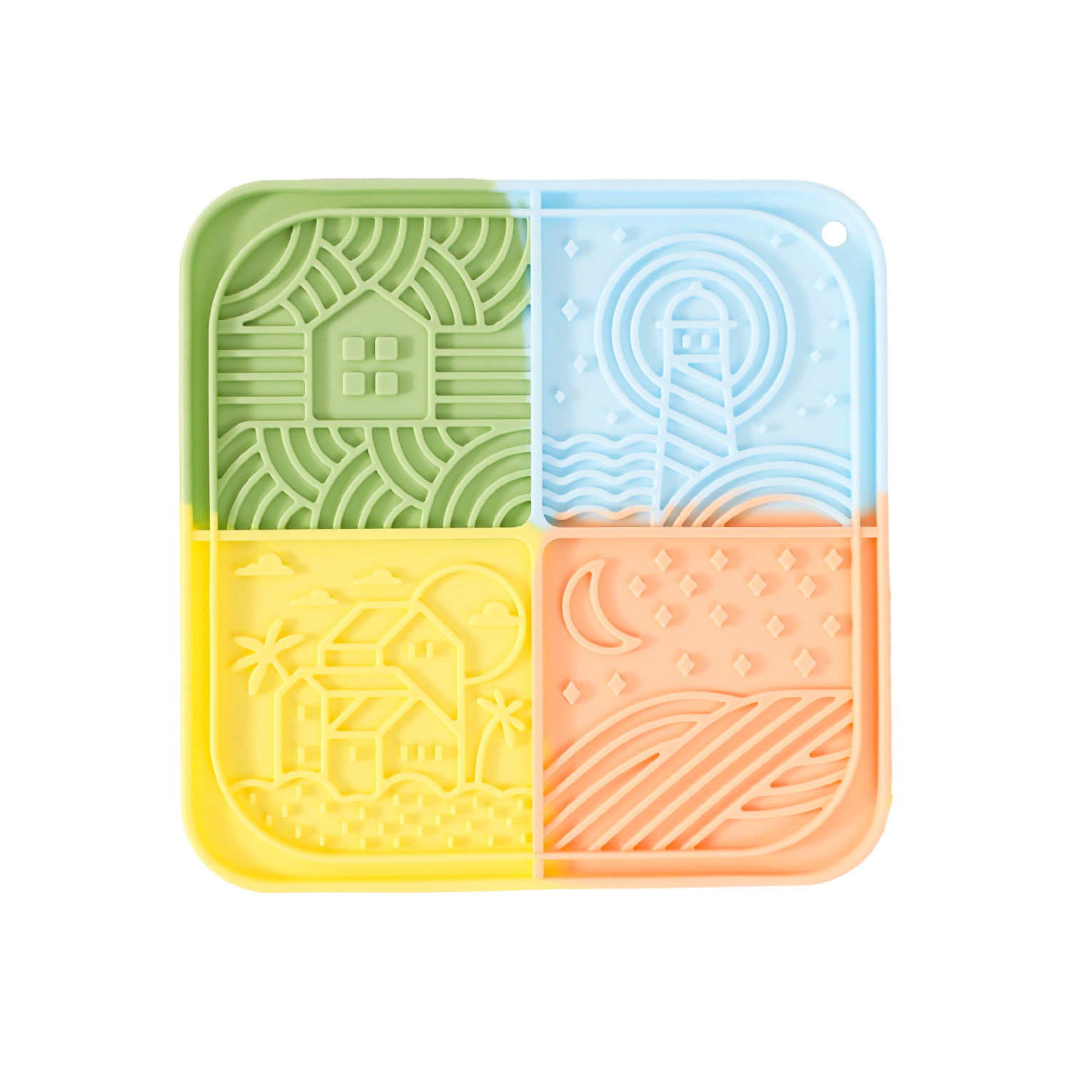 Silicona transfronteriza comida lenta con ventosa mantel de mesa mantel de mesa tazón de perro mascota impermeable antideslizante y anti-asfixia plato de lamer