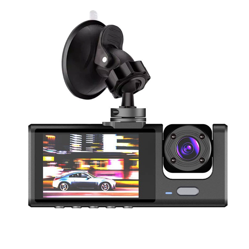 Новый 2-дюймовый экран вождения рекордер 3-way HD 1080P три объектива Парковка Мониторинг с ночного видения автомобиля DVR