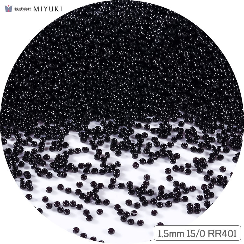 1.5mm/miyuki rr401 black-5g 810 capsules